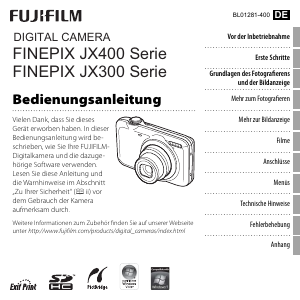 Bedienungsanleitung Fujifilm FinePix JX490 Digitalkamera