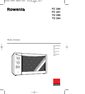 Mode d’emploi Rowenta TU 280 Four