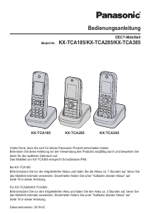 Bedienungsanleitung Panasonic KX-TCA185 Schnurlose telefon