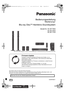 Bedienungsanleitung Panasonic SC-BTT105EGK Heimkinosystem