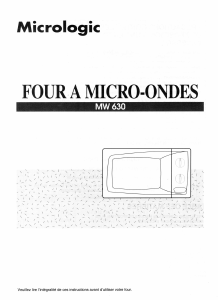Mode d’emploi Micrologic MW 630 Micro-onde