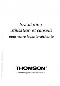 Mode d’emploi Thomson TES 1331 Lave-linge séchant