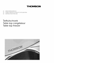 Bedienungsanleitung Thomson TKT 100 WD Gefrierschrank