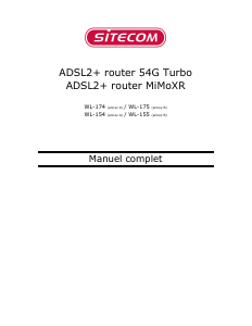 Mode d’emploi Sitecom WL-174 Routeur