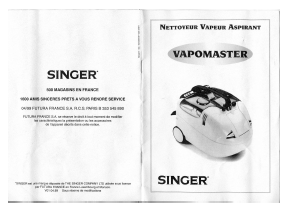 Mode d’emploi Singer Vapomaster Nettoyeur vapeur