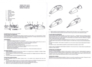 Mode d’emploi Sinbo SVC-3416 Aspirateur à main