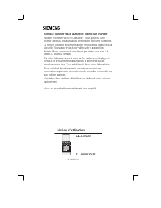 Mode d’emploi Siemens HM445200F Cuisinière