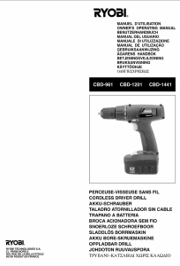 Manuale Ryobi CBD-961 Trapano avvitatore