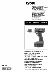 Bruksanvisning Ryobi CBD-962 Drill-skrutrekker