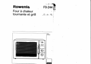 Mode d’emploi Rowenta FB-244 Four