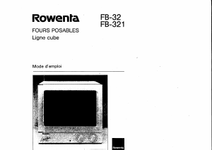 Mode d’emploi Rowenta FB-321 Four
