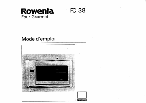 Mode d’emploi Rowenta FC-38 Gourmet Four
