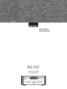 Bedienungsanleitung Rotel RSX-1057 Receiver
