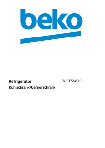 Handleiding BEKO CN 137240 P Koel-vries combinatie