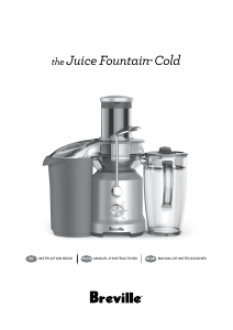 Manual de uso Breville BJE430SILUSC The Juice Fountain Cold Licuadora