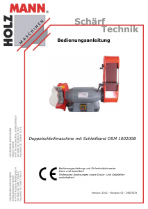 Bedienungsanleitung Holzmann DSM 100200B Tischschleifer