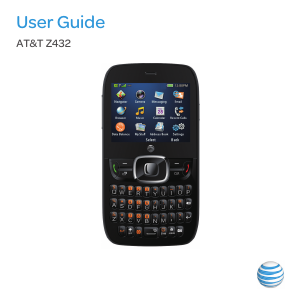 Manual AT&T Z432 Mobile Phone