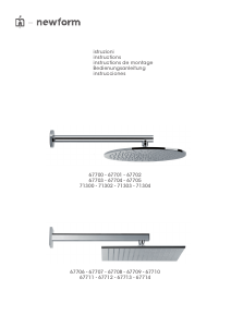 Manuale Newform 67701 Soffione doccia