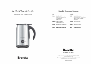 Manual Breville BMF300BSSUSC The Hot Choc & Froth Milk Frother