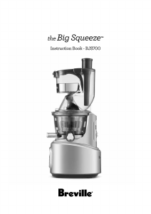 Manual Breville BJS700SIL1BUS1 The Big Squeeze Juicer