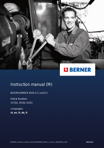 Manual Berner BHD-5-1 Rotary Hammer