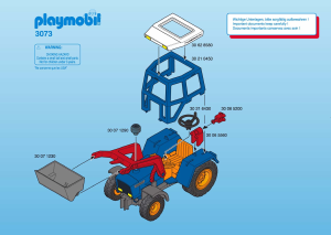 Bruksanvisning Playmobil set 3073 Farm Traktor med hövagn