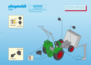 Bedienungsanleitung Playmobil set 4497 Farm Ladetraktor mit Mähbalken