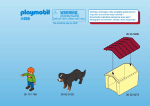 Manual Playmobil set 4498 Farm Dog family