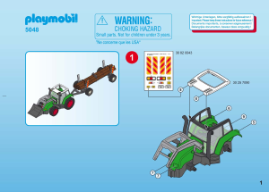 Manuale Playmobil set 5048 Farm Trattore trasporto tronchi