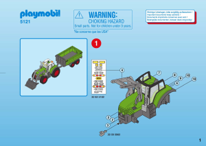 Bedienungsanleitung Playmobil set 5121 Farm Riesen-Traktor mit Anhänger