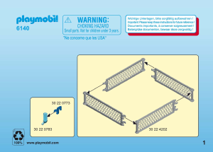 Bedienungsanleitung Playmobil set 6140 Farm Rabbit pen with hutch