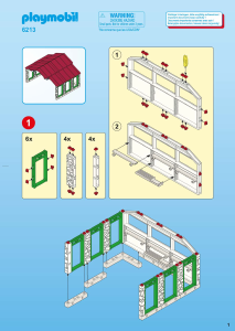 Handleiding Playmobil set 6213 Farm Hangar voor machines