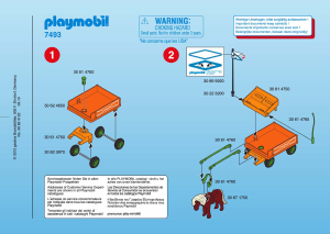 Bruksanvisning Playmobil set 7493 Farm Ponny med vagn