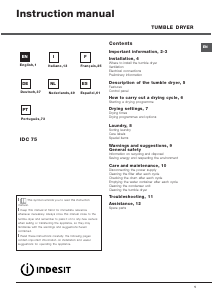 Manual de uso Indesit IDC 75 Secadora