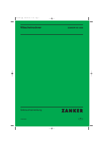 Bedienungsanleitung Zanker KE 4030 Trockner