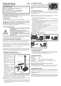 Bedienungsanleitung Esotec Marino Teichpumpe