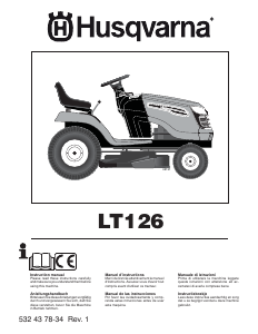 Manual de uso Husqvarna LT126 Cortacésped