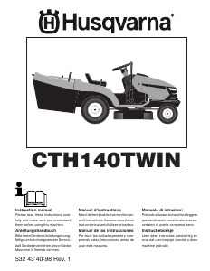 Manual de uso Husqvarna CTH140TWIN Cortacésped