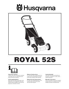 Manual de uso Husqvarna Royal 52S Cortacésped