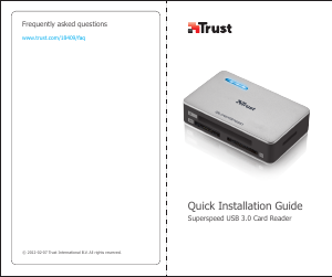 Használati útmutató Trust 18409 Superspeed USB 3.0 Kártyaolvasó