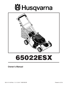 Manual Husqvarna 65022ESX Lawn Mower