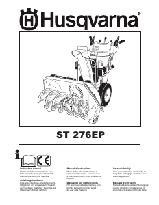 Manual de uso Husqvarna ST 276EP Soplador de nieve