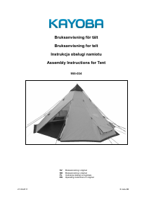 Handleiding Kayoba 955-034 Tent