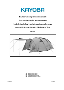 Handleiding Kayoba 955-035 Tent