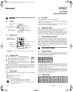 Handleiding Honeywell RTH221 Thermostaat