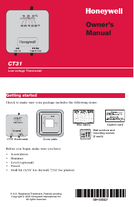 Mode d’emploi Honeywell CT31 Thermostat