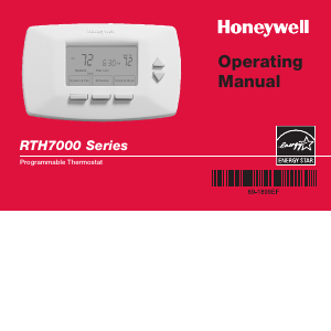 Handleiding Honeywell RTH7000 Thermostaat