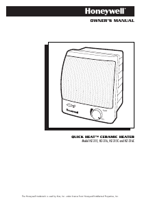 Manual Honeywell HZ-316 Heater