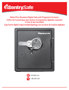 Manual SentrySafe SFW205BXC Safe