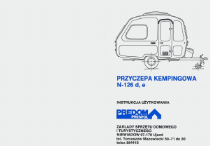 Instrukcja Niewiadow N126d Przyczepa kempingowa